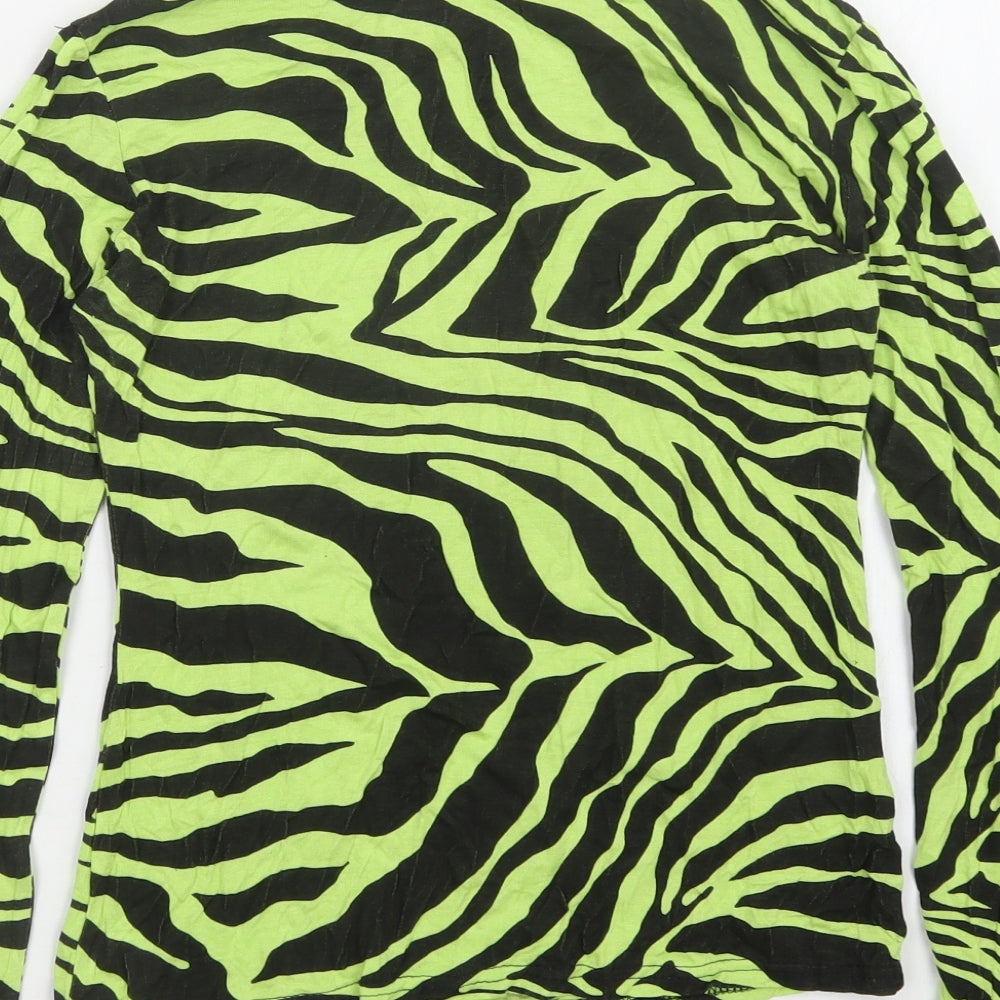 PRETTYLITTLETHING Womens Multicoloured Animal Print  Pullover Jumper Size 8