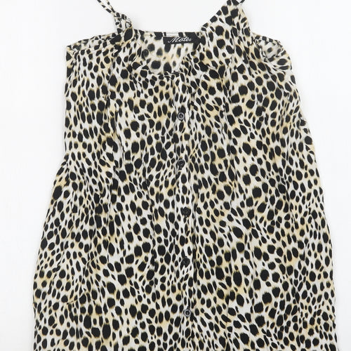 Motel Womens Multicoloured Animal Print  Basic Tank Size S