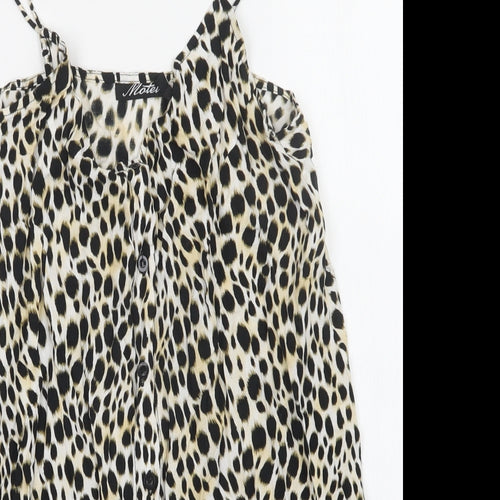 Motel Womens Multicoloured Animal Print  Basic Tank Size S