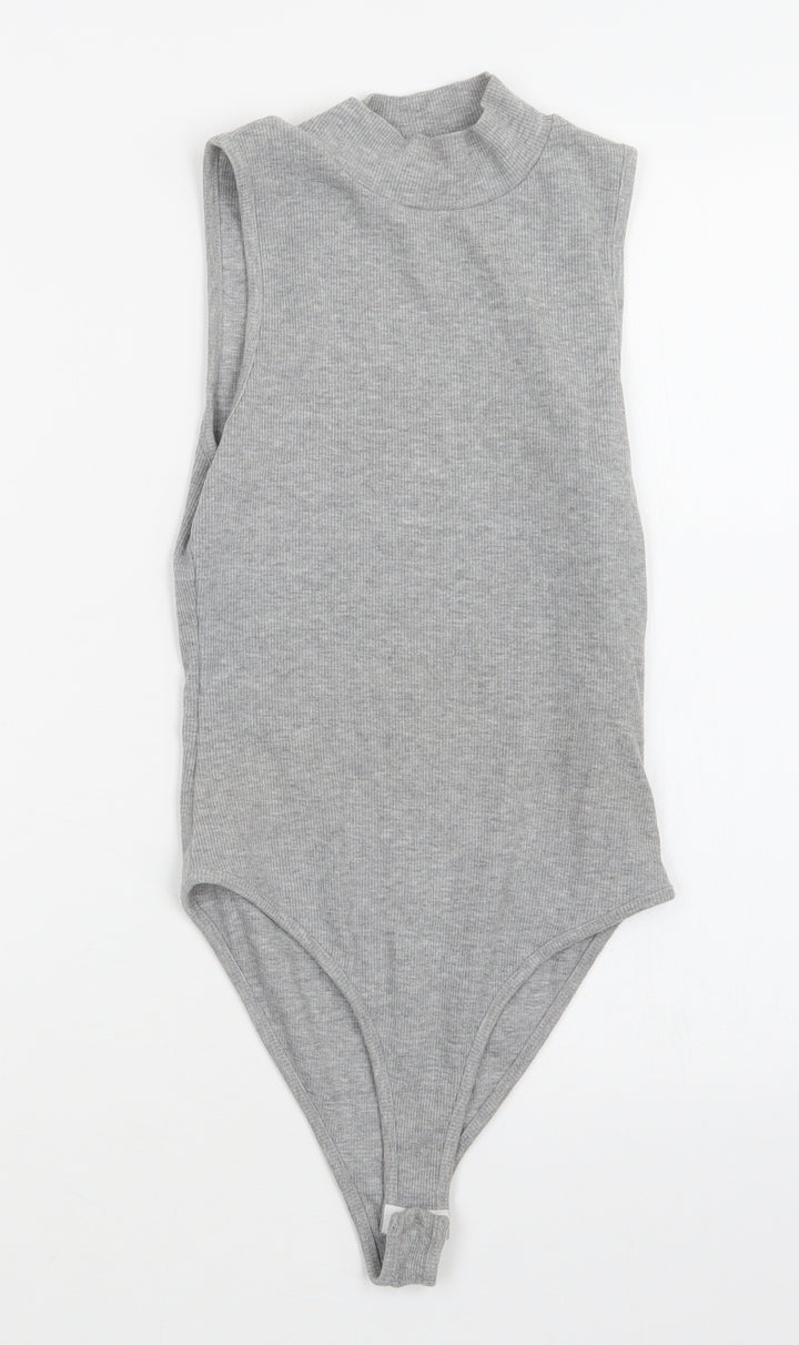 NEW LOOK  Womens Grey   Bodysuit One-Piece Size 8