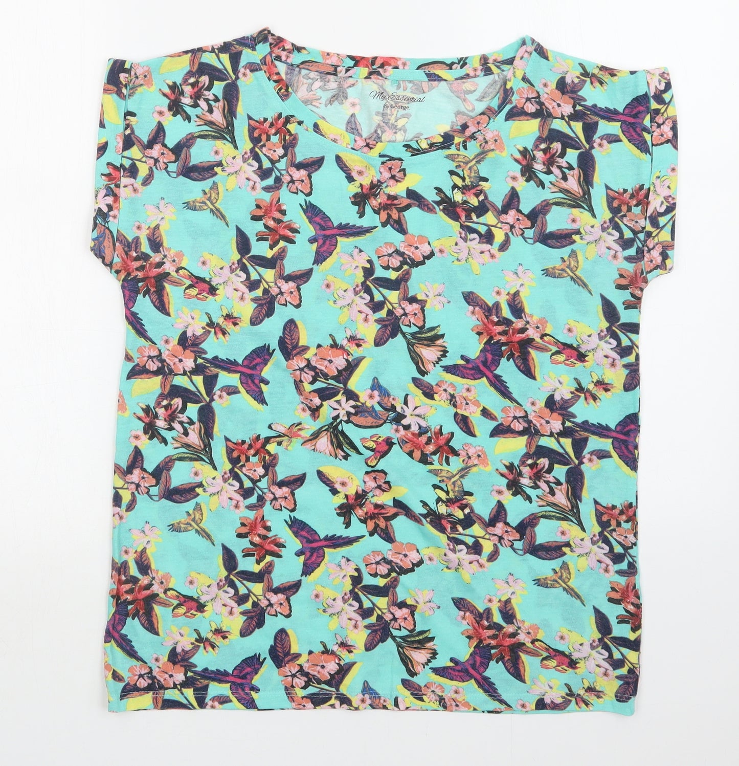 George Womens Multicoloured Floral  Basic T-Shirt Size 12