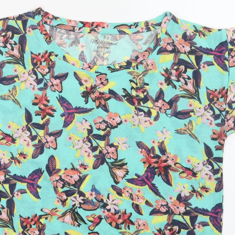 George Womens Multicoloured Floral  Basic T-Shirt Size 12