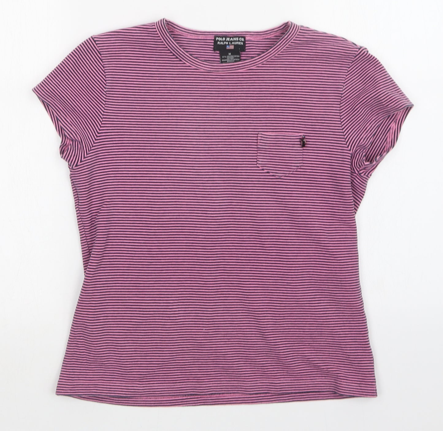 Ralph Lauren Womens Multicoloured Striped  Basic T-Shirt Size M