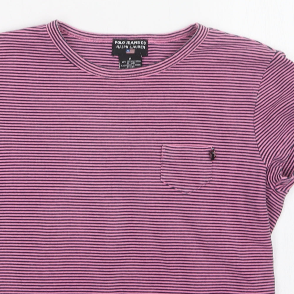 Ralph Lauren Womens Multicoloured Striped  Basic T-Shirt Size M