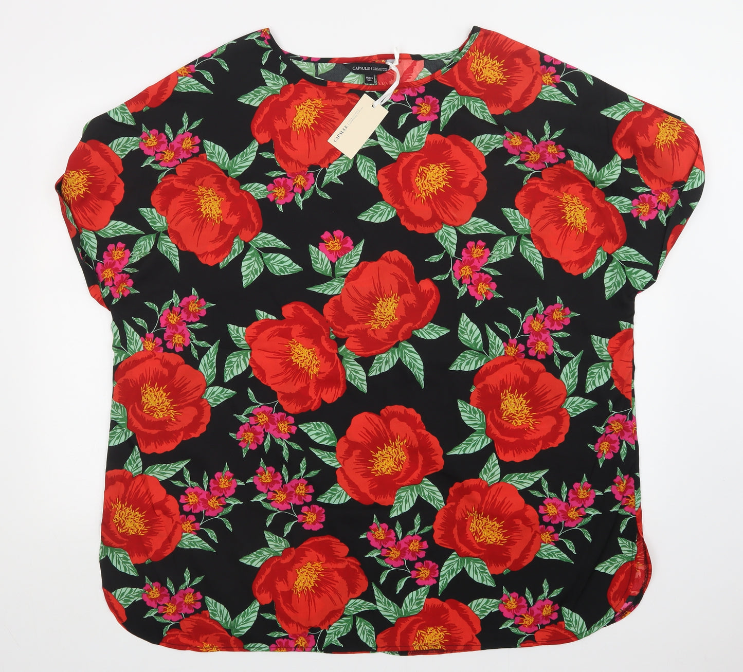 CAPSULE Womens Multicoloured Floral  Basic Blouse Size 24