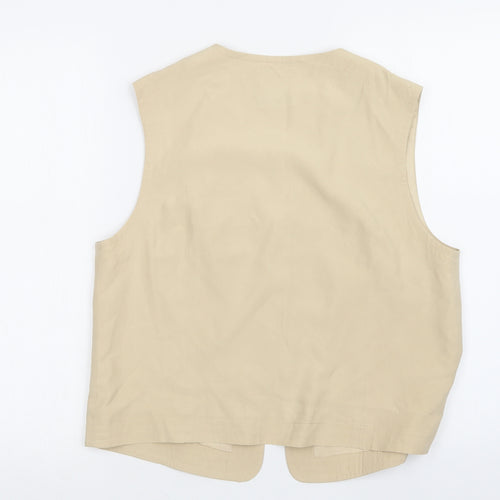 PLANET Womens Beige    Suit Waistcoat Size 14