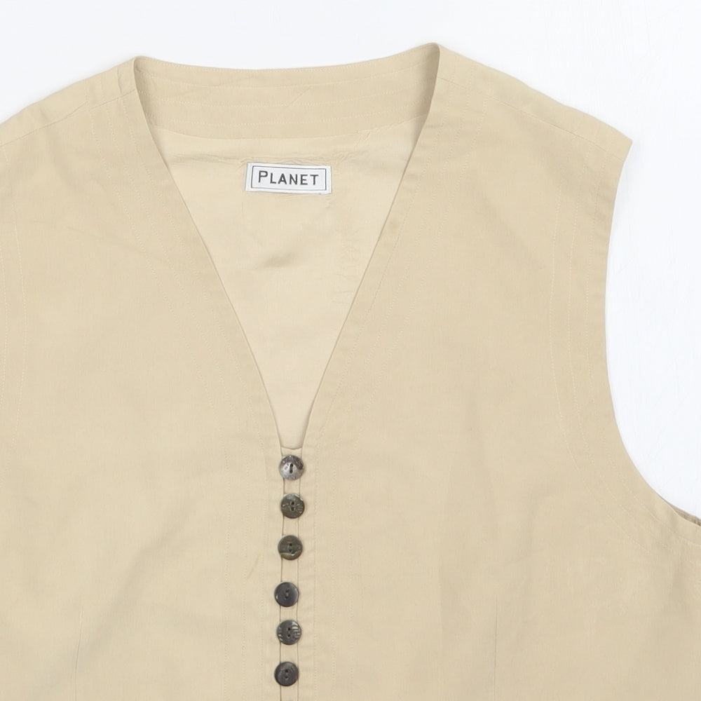 PLANET Womens Beige    Suit Waistcoat Size 14