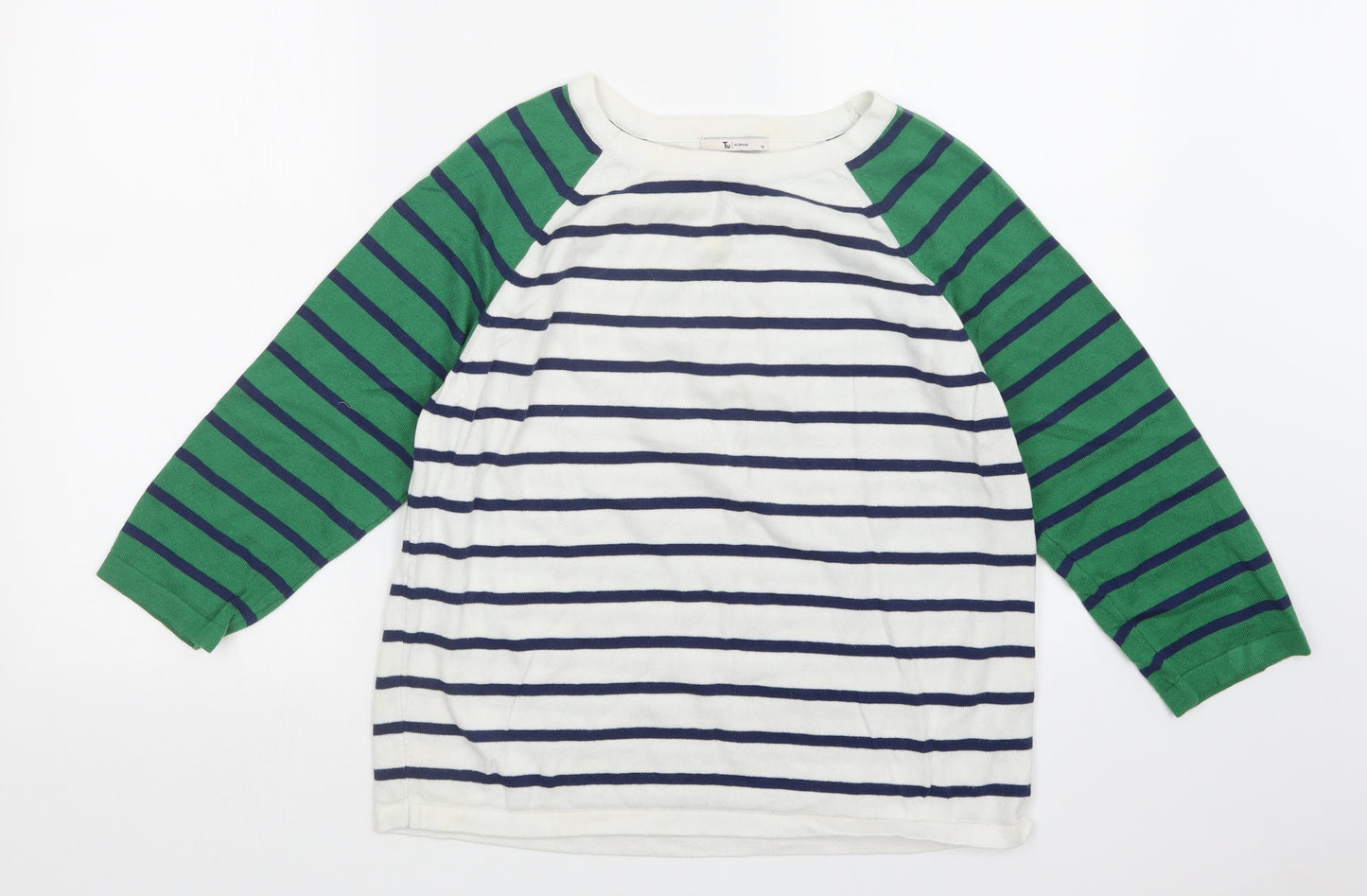 TU Womens Multicoloured Striped  Pullover Jumper Size 14