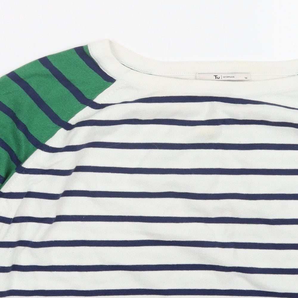 TU Womens Multicoloured Striped  Pullover Jumper Size 14