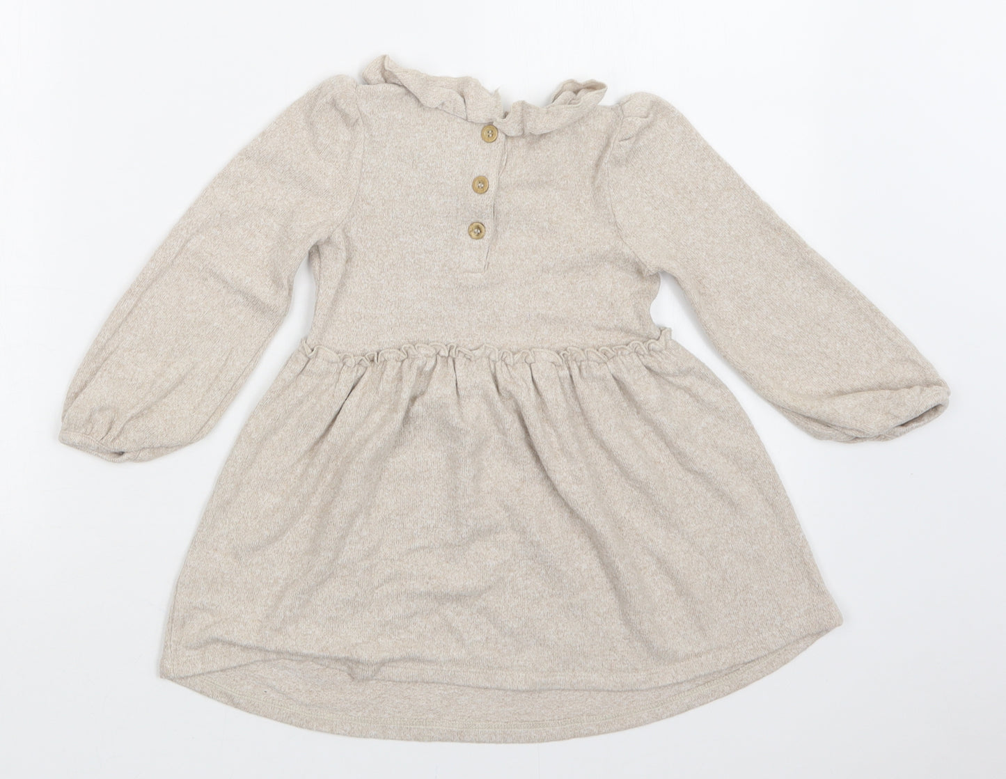 George Girls Beige   Jumper Dress  Size 2-3 Years