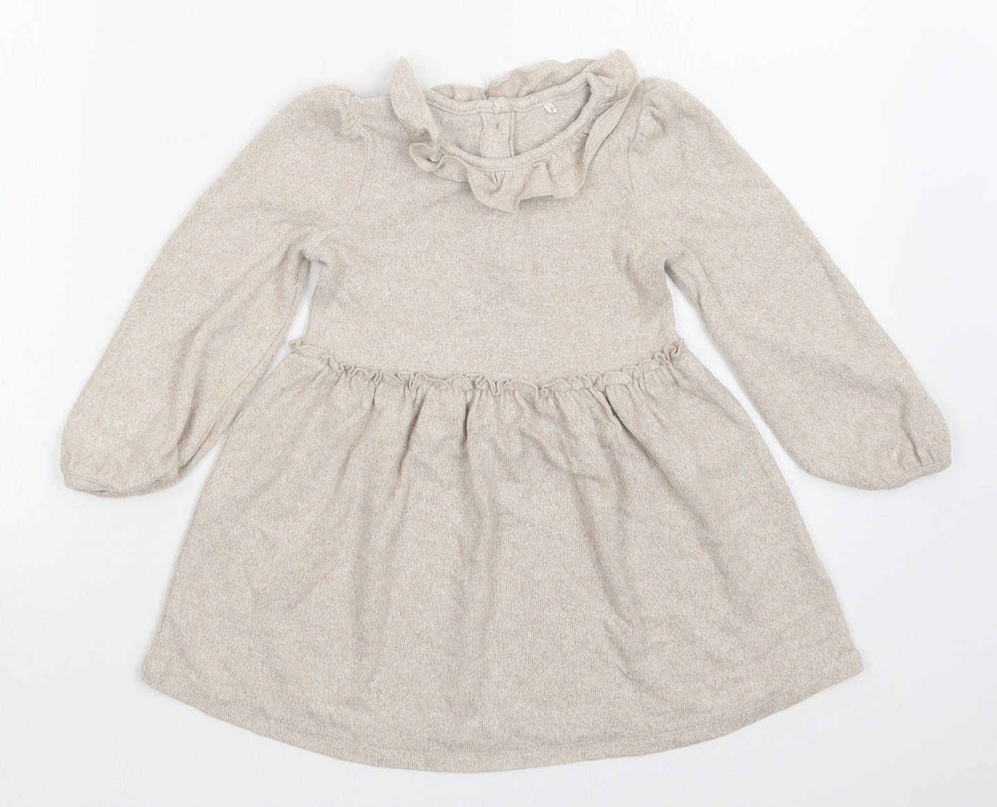 George Girls Beige   Jumper Dress  Size 2-3 Years