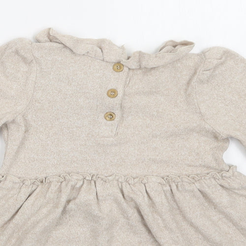 George Girls Beige   Jumper Dress  Size 2-3 Years