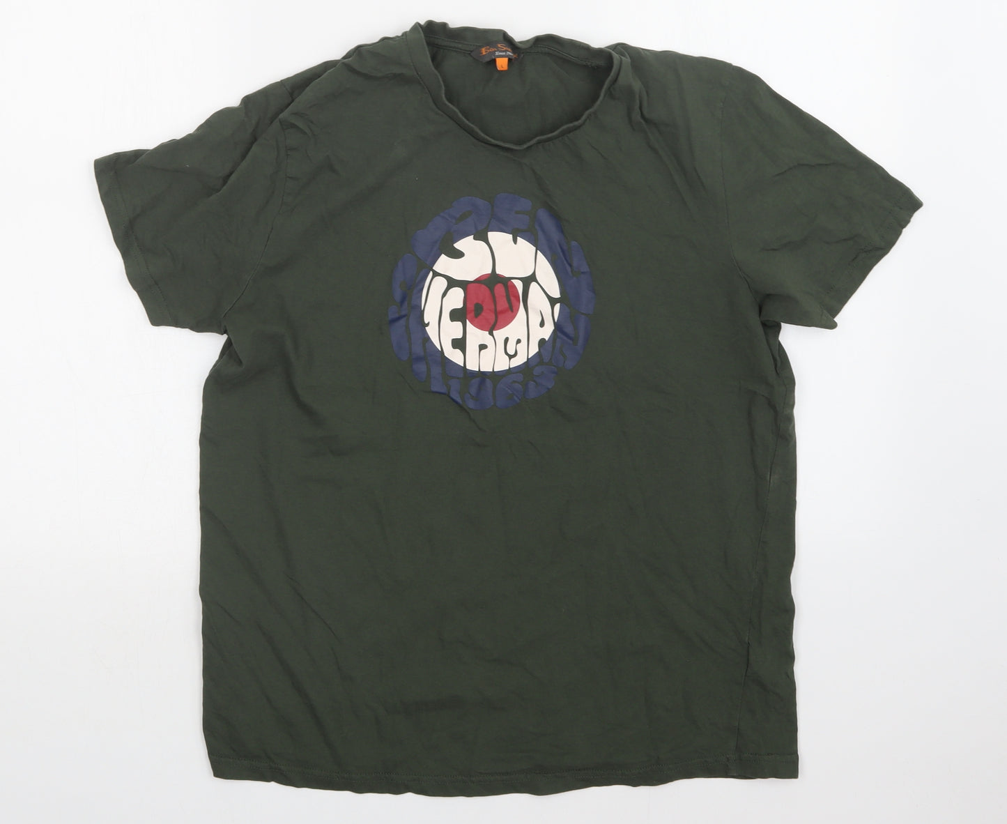 Ben Sherman Mens Green    T-Shirt Size L