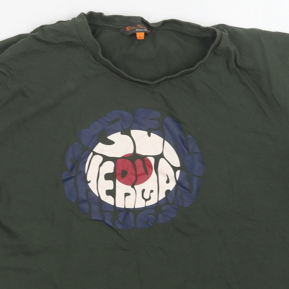 Ben Sherman Mens Green    T-Shirt Size L