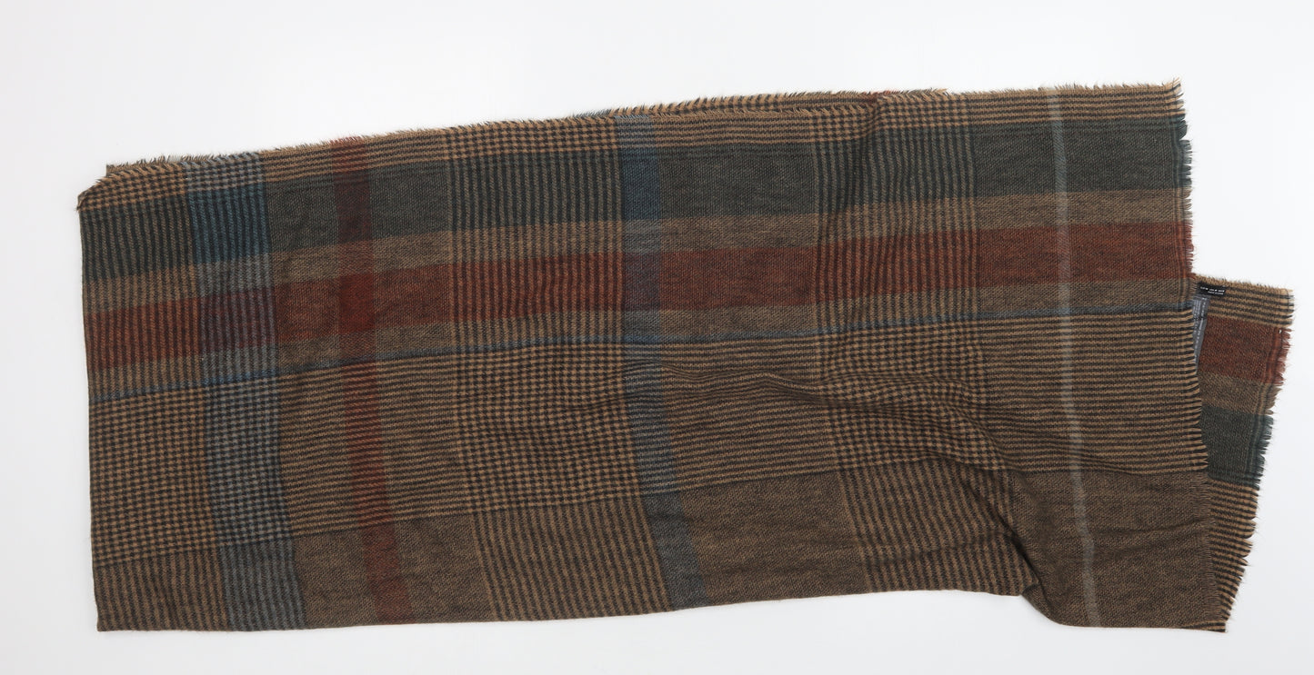 Zara Unisex Brown Plaid   Shawl/Wrap