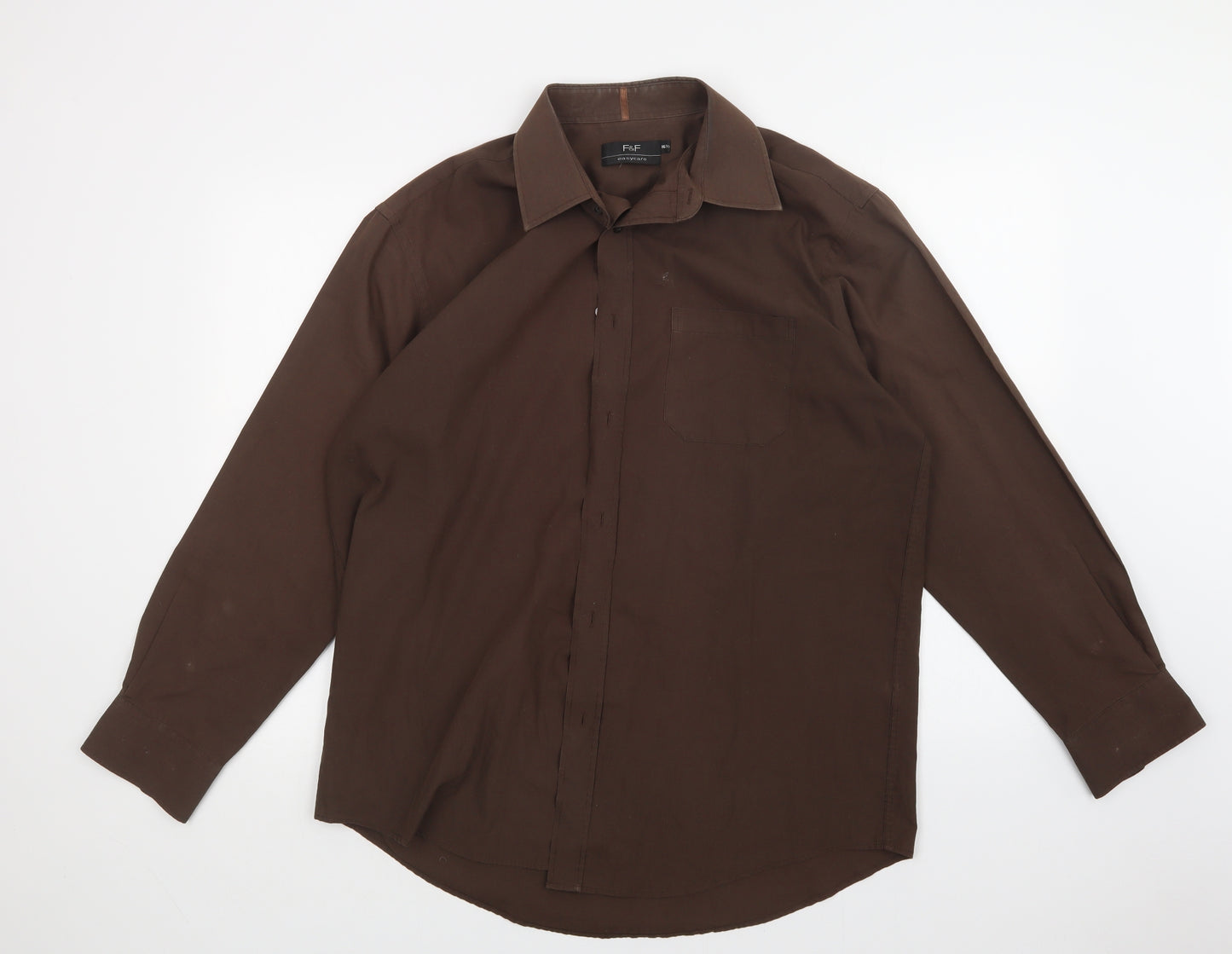 F&F Mens Brown    Dress Shirt Size 16.5