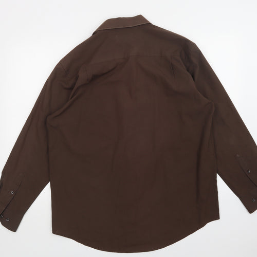 F&F Mens Brown    Dress Shirt Size 16.5