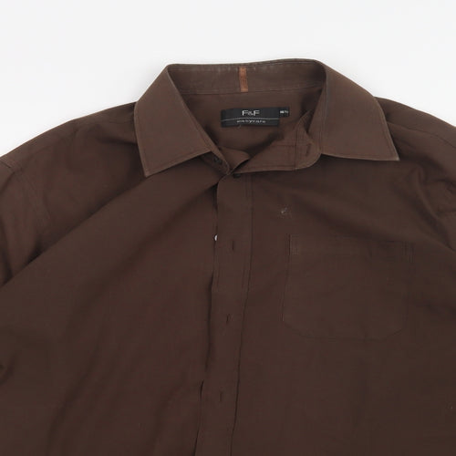 F&F Mens Brown    Dress Shirt Size 16.5