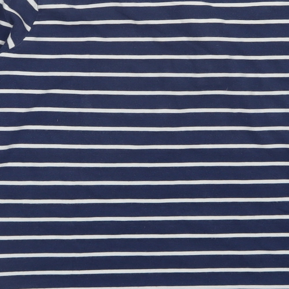 M&S Girls Blue Striped  Basic T-Shirt Size 11-12 Years