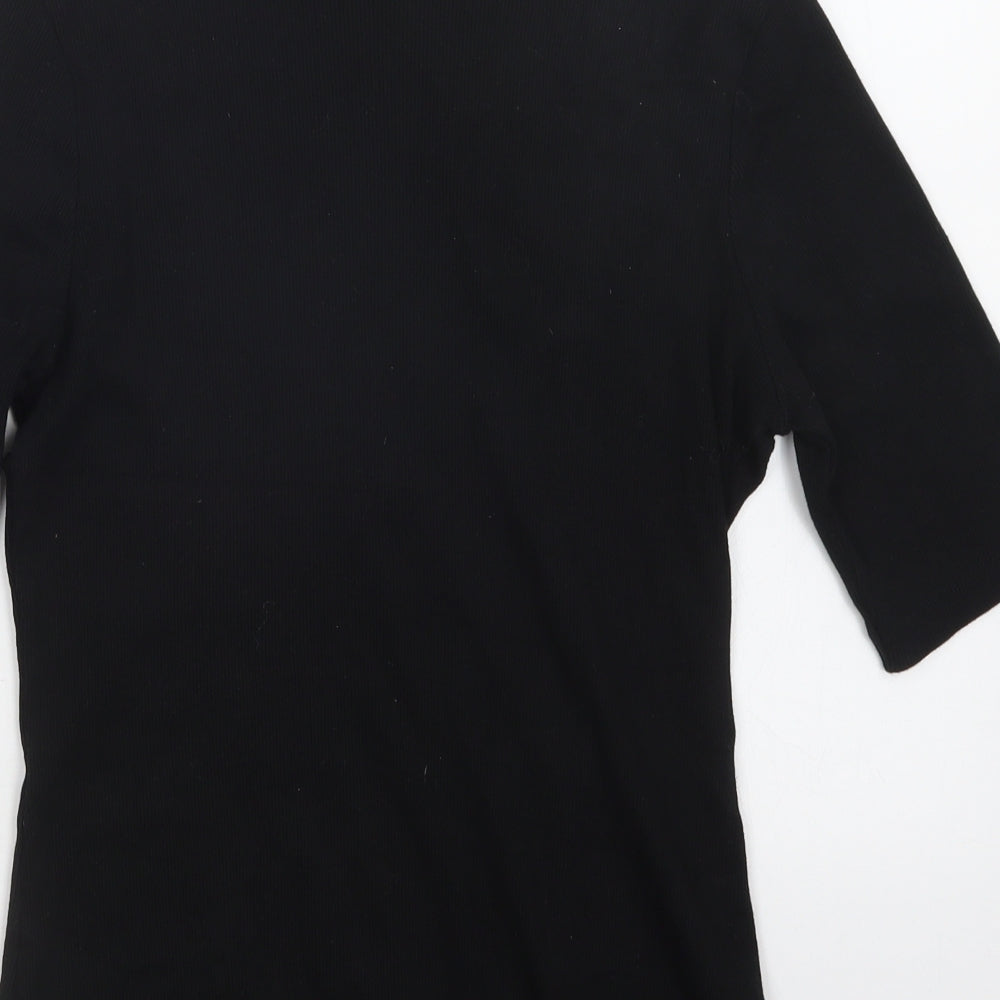 George Womens Black   Basic T-Shirt Size 16