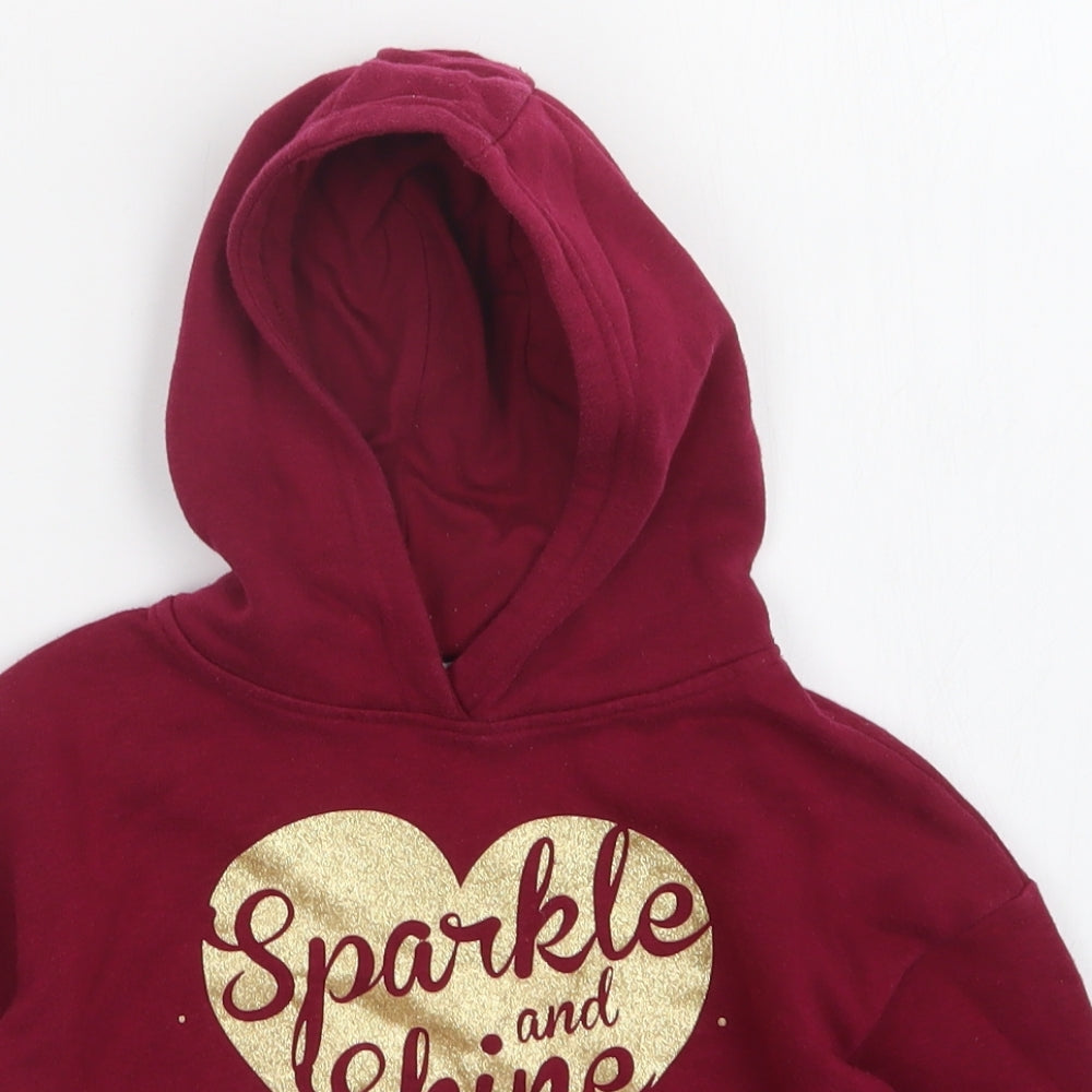 Primark Girls Purple   Pullover Hoodie Size 4-5 Years