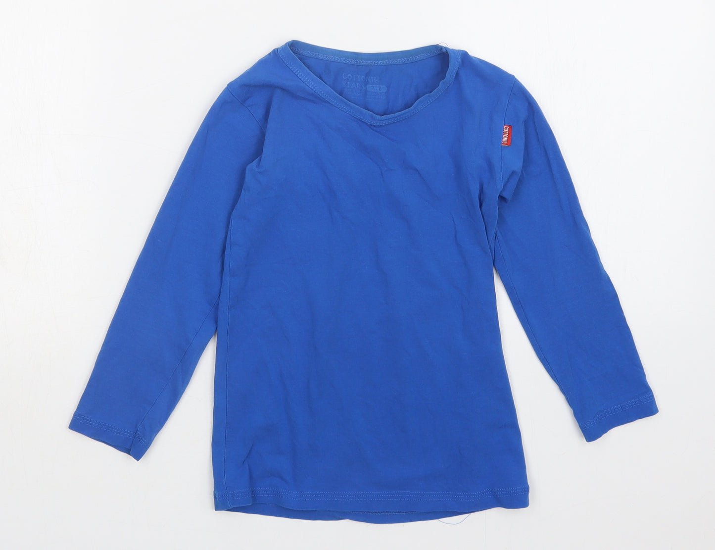 COTTON STARS Boys Blue   Basic T-Shirt Size 7-8 Years