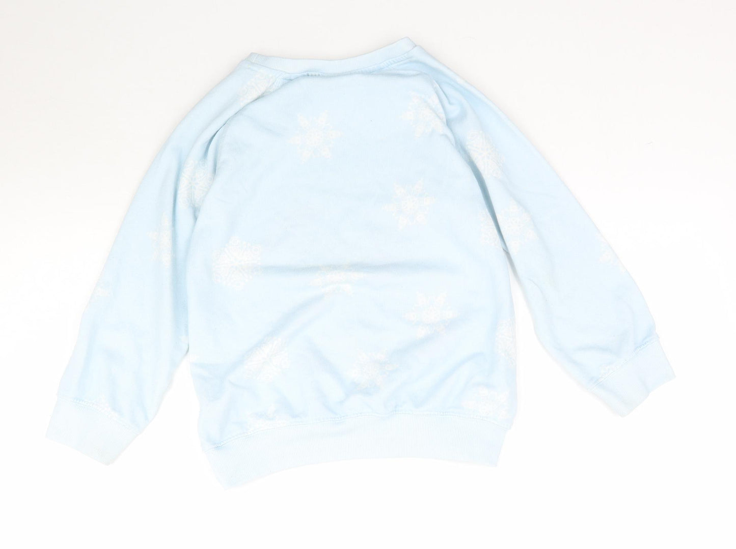 NEXT Girls Blue   Pullover Sweatshirt Size 7 Years  - Minions Christmas