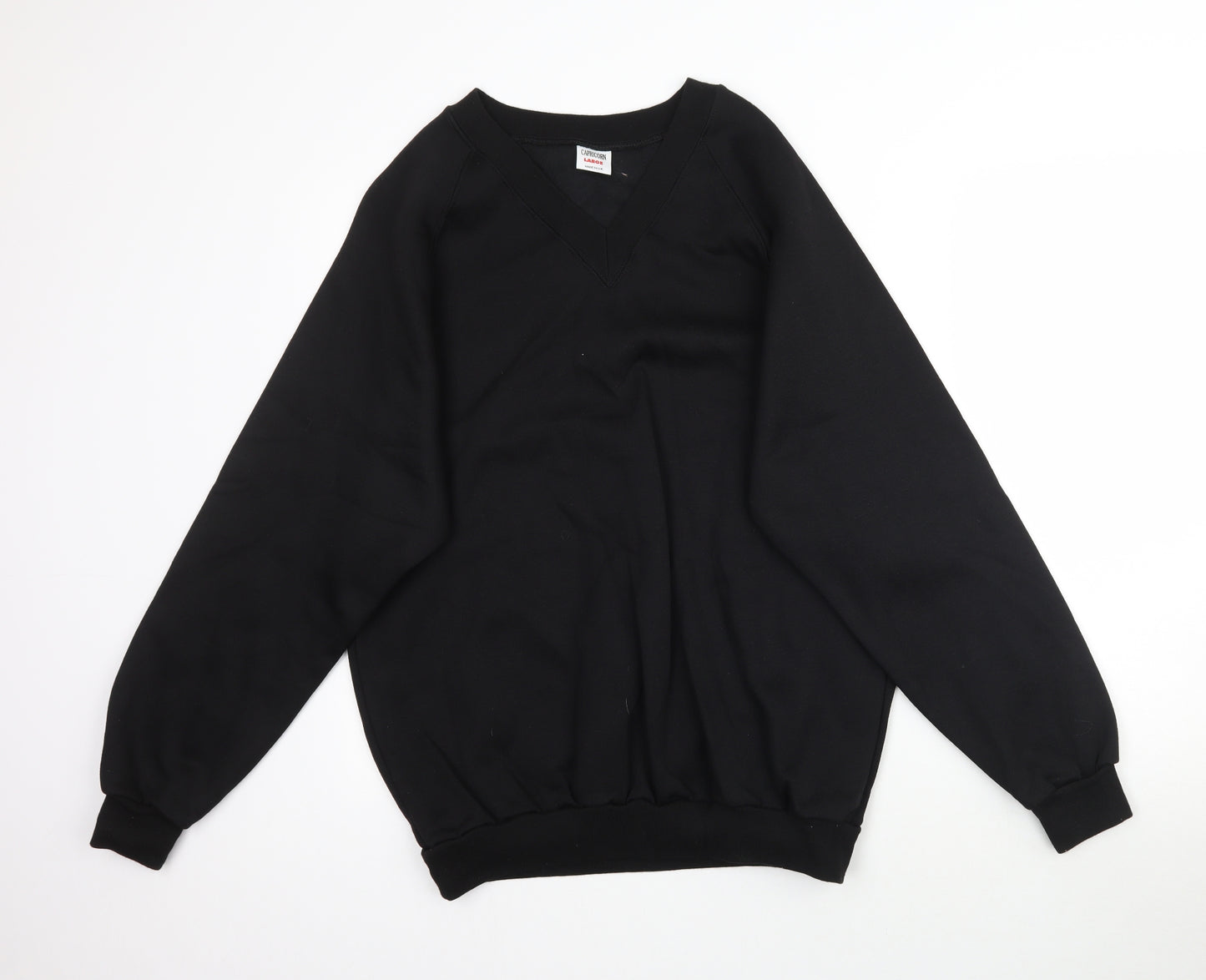 Capricorn Mens Black  Fleece Pullover Sweatshirt Size L