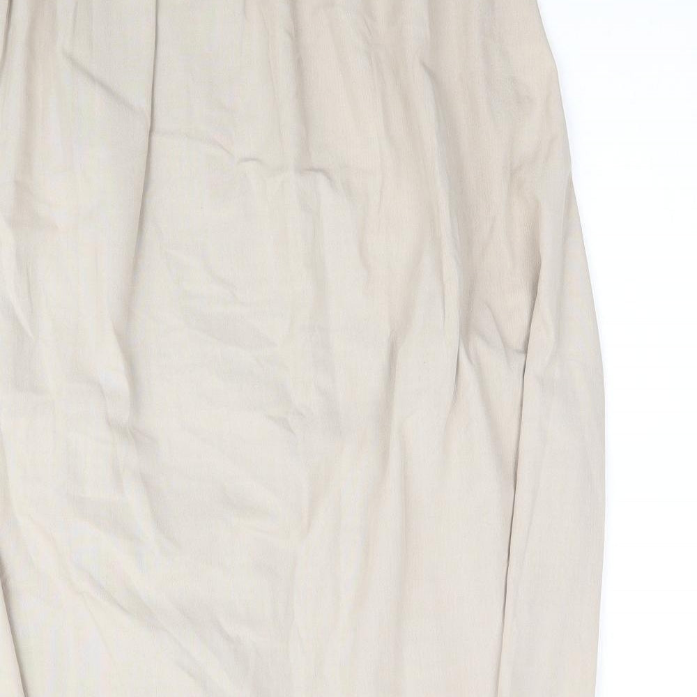 Preworn Womens Beige   A-Line Skirt Size 14