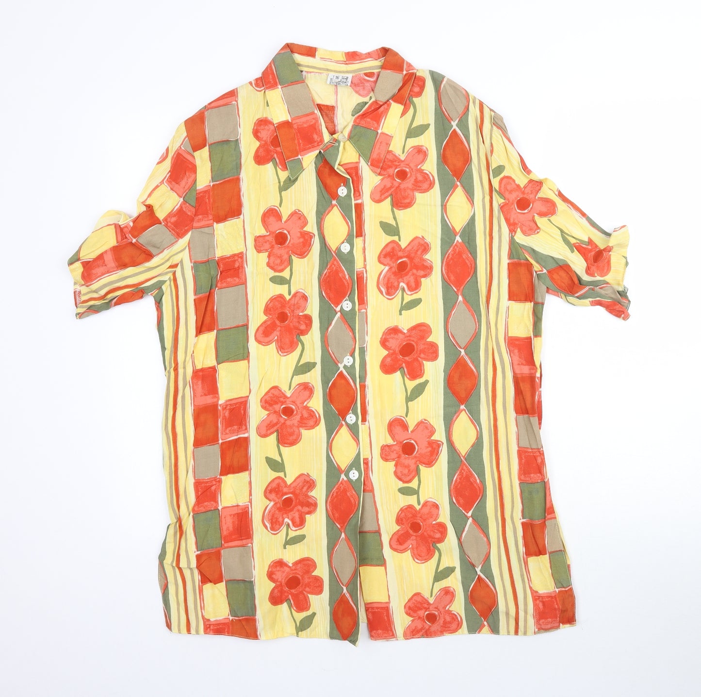 Preowrn Womens Multicoloured Floral  Basic Blouse Size 16