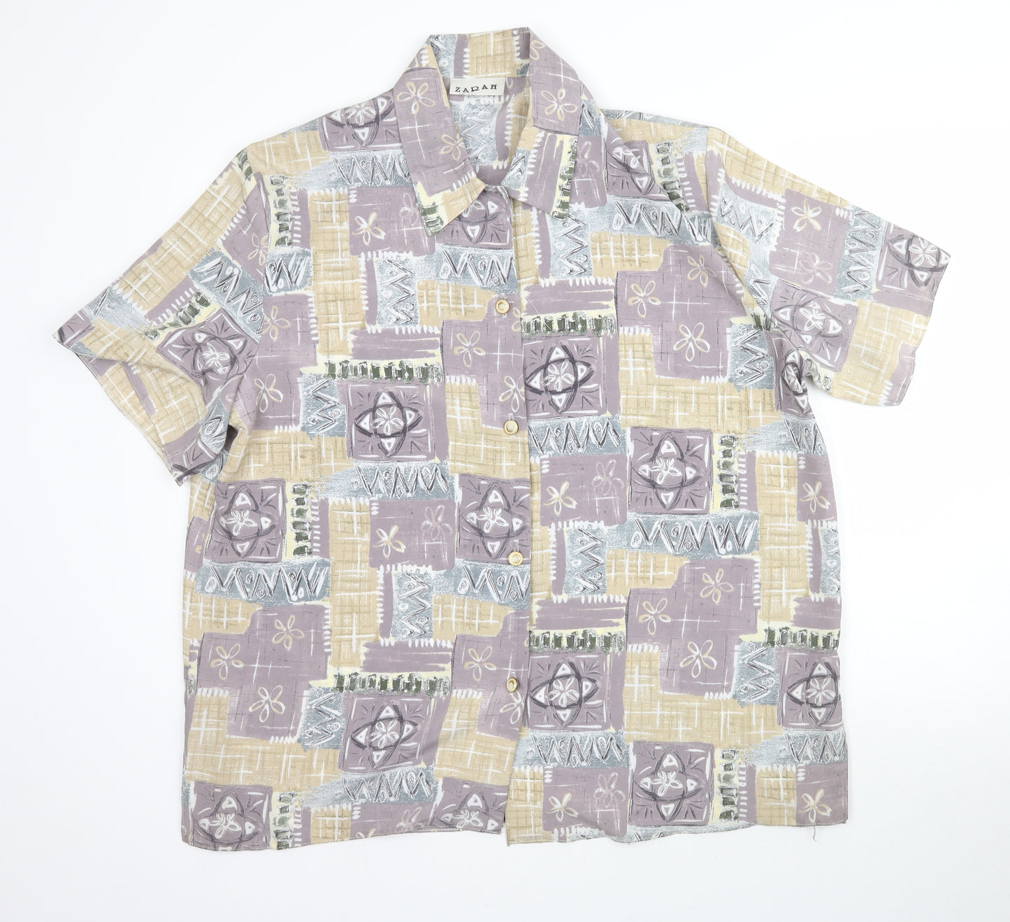 Zarah Mens Multicoloured    Button-Up Size XL