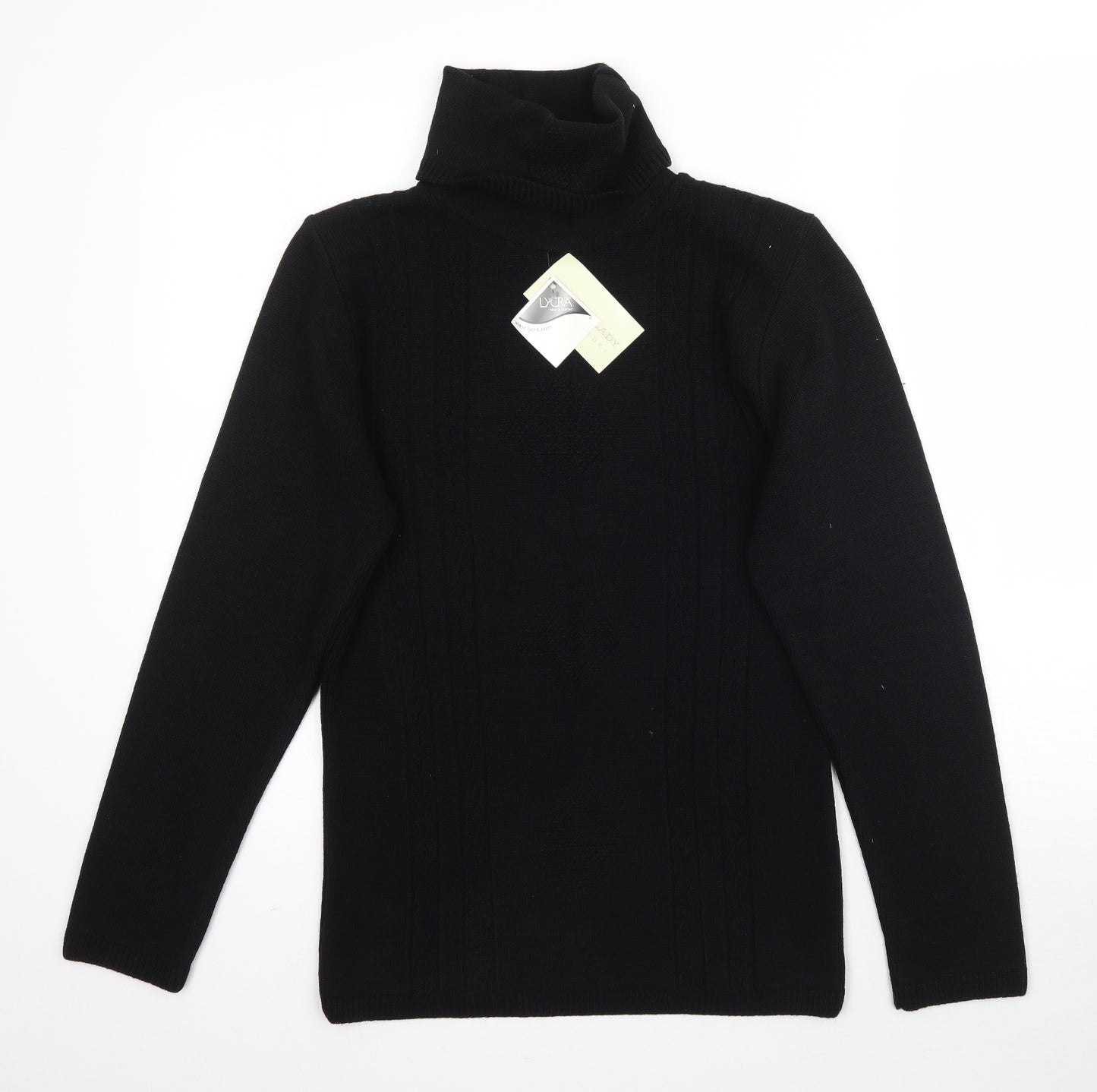 Future Lady Womens Black  Knit Pullover Jumper Size M