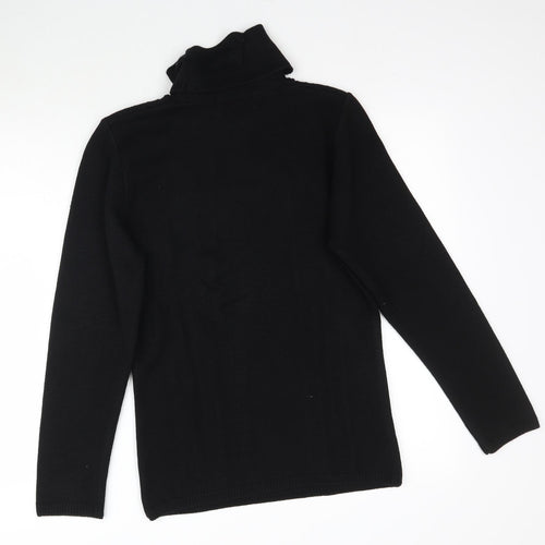 Future Lady Womens Black  Knit Pullover Jumper Size M