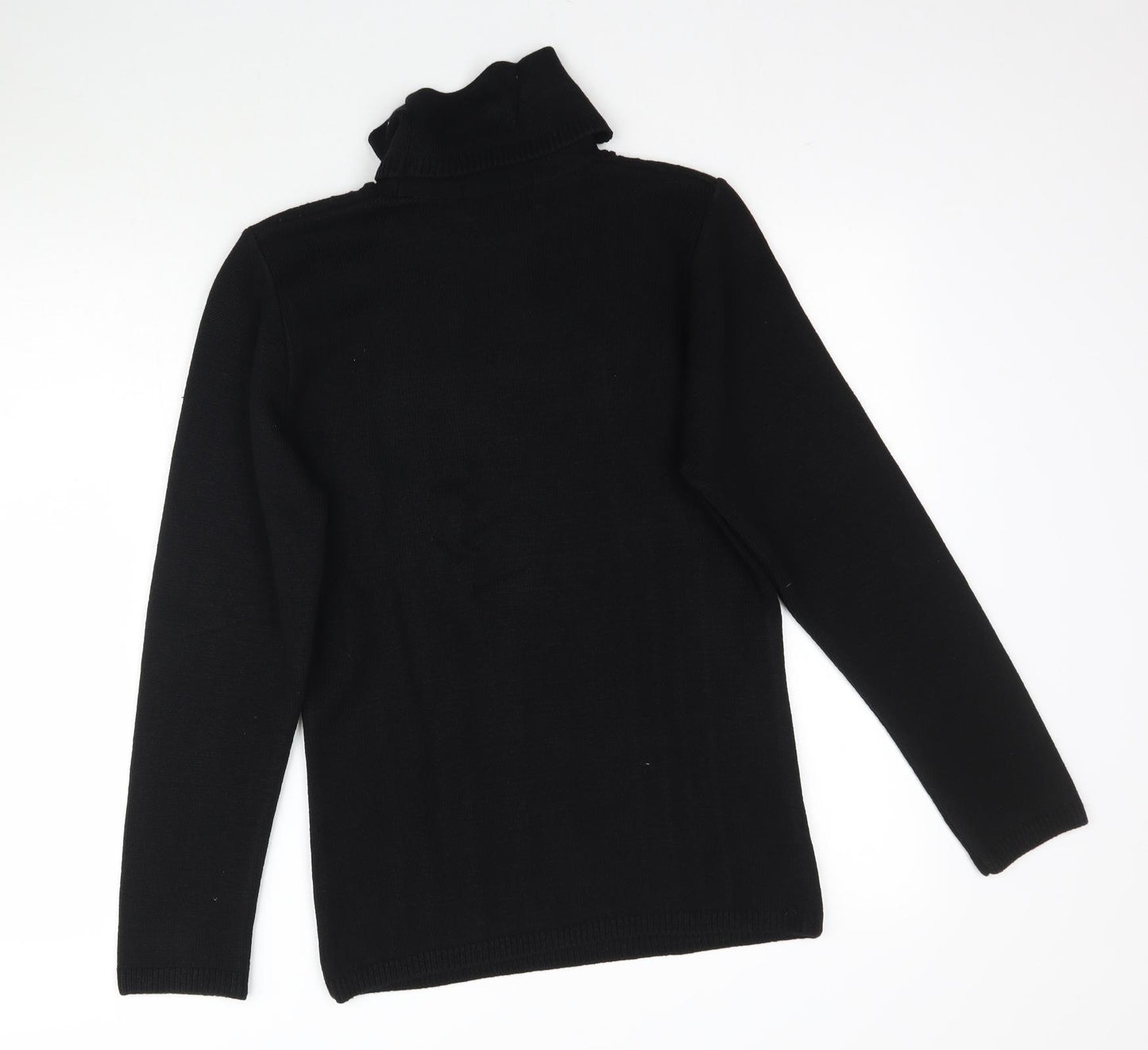 Future Lady Womens Black  Knit Pullover Jumper Size M