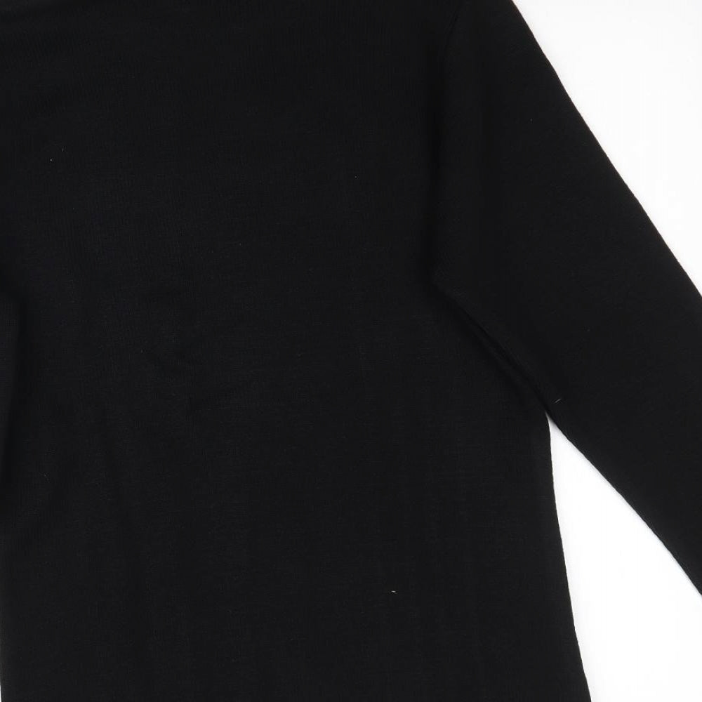 Future Lady Womens Black  Knit Pullover Jumper Size M