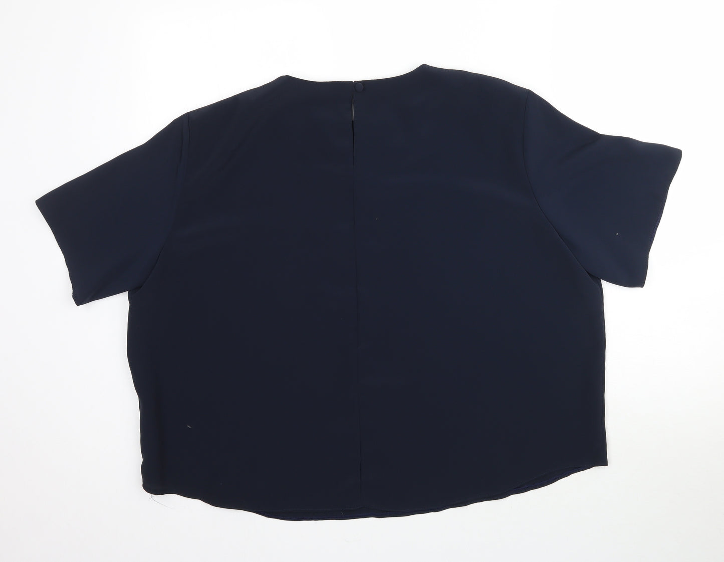 Preowrn Womens Blue   Basic Blouse Size 24