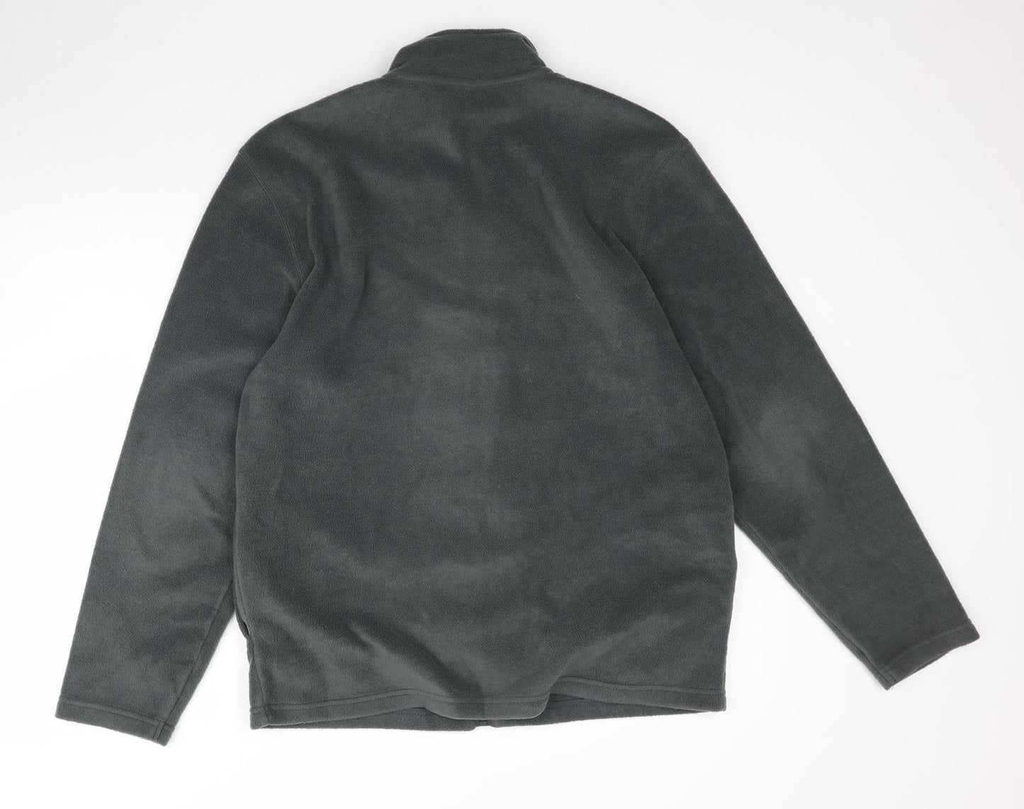Preworn Mens Green  Fleece Full Zip Sweatshirt Size M