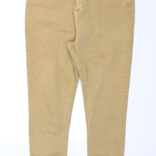 F&F Womens Beige  Denim Skinny Jeans Size 14 L28 in
