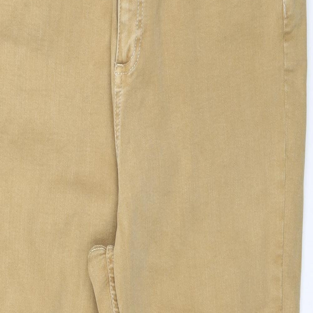 F&F Womens Beige  Denim Skinny Jeans Size 14 L28 in