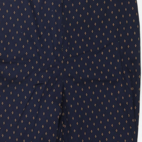 Dorothy Perkins Womens Blue   Trousers  Size 14 L26 in - Diamond Pattern