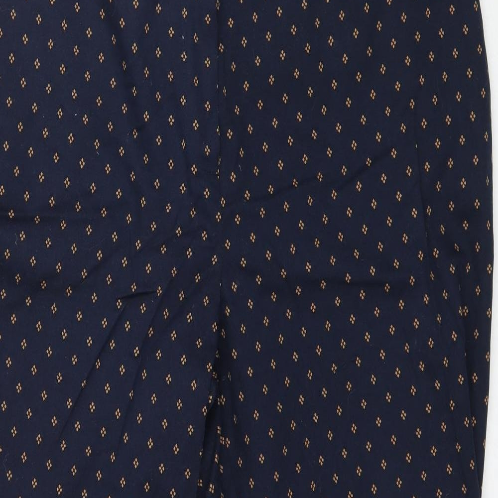 Dorothy Perkins Womens Blue   Trousers  Size 14 L26 in - Diamond Pattern