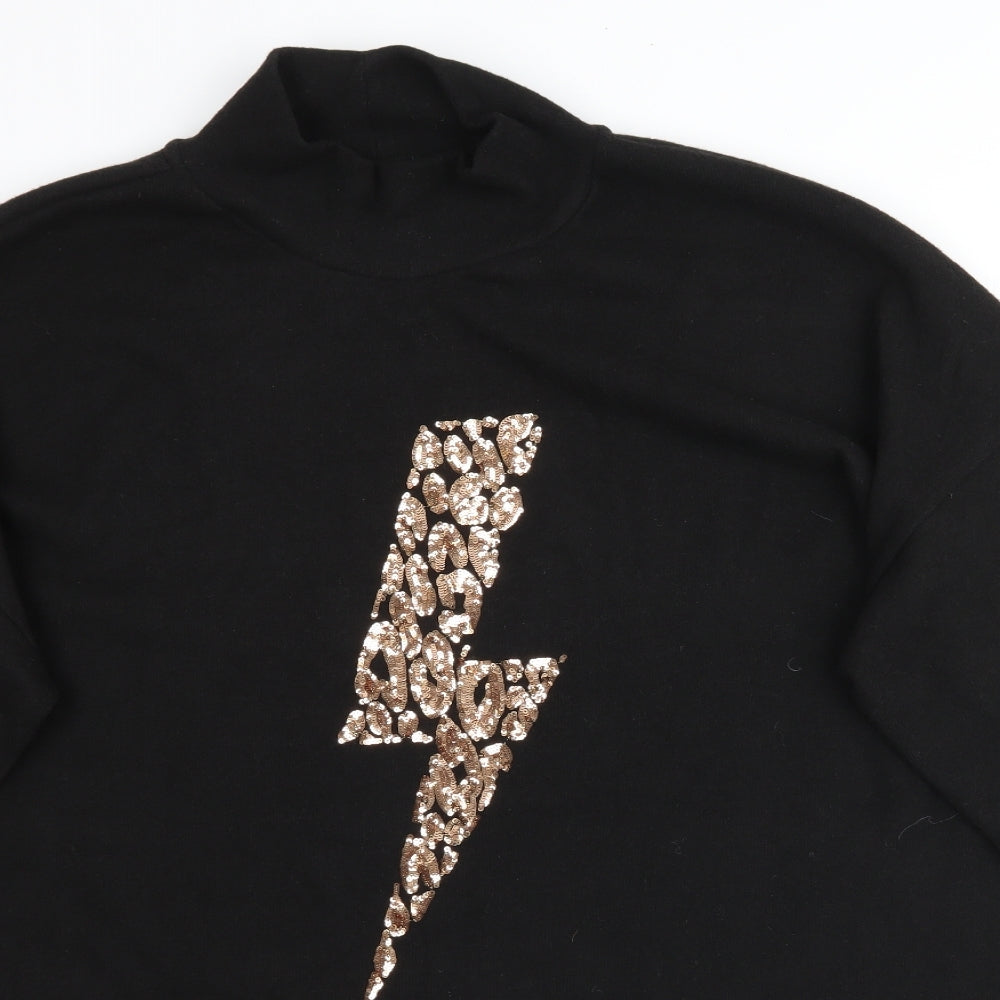 F&F Womens Black   Pullover Jumper Size 22  - Lightning Bolt
