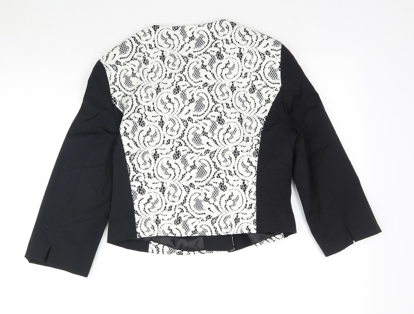 Planet Womens Black   Jacket Blazer Size 8  - Lace detail office work jacket