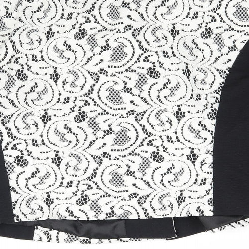 Planet Womens Black   Jacket Blazer Size 8  - Lace detail office work jacket