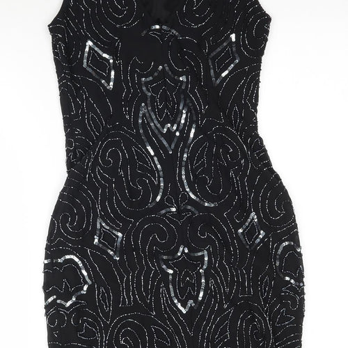 Lace & Beads Womens Black   Bodycon  Size S