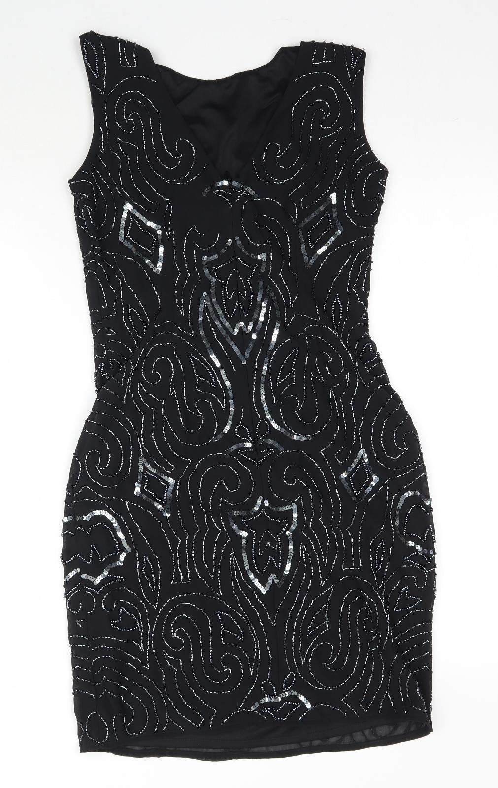 Lace & Beads Womens Black   Bodycon  Size S