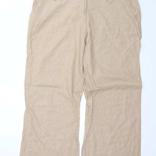 New Look Womens Beige   Trousers  Size 14 L27 in