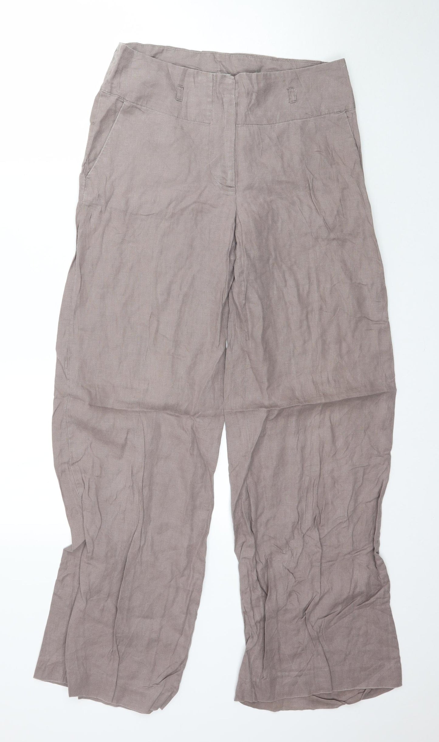 H&M Womens Grey   Trousers  Size 8 L31 in - Purple/Grey