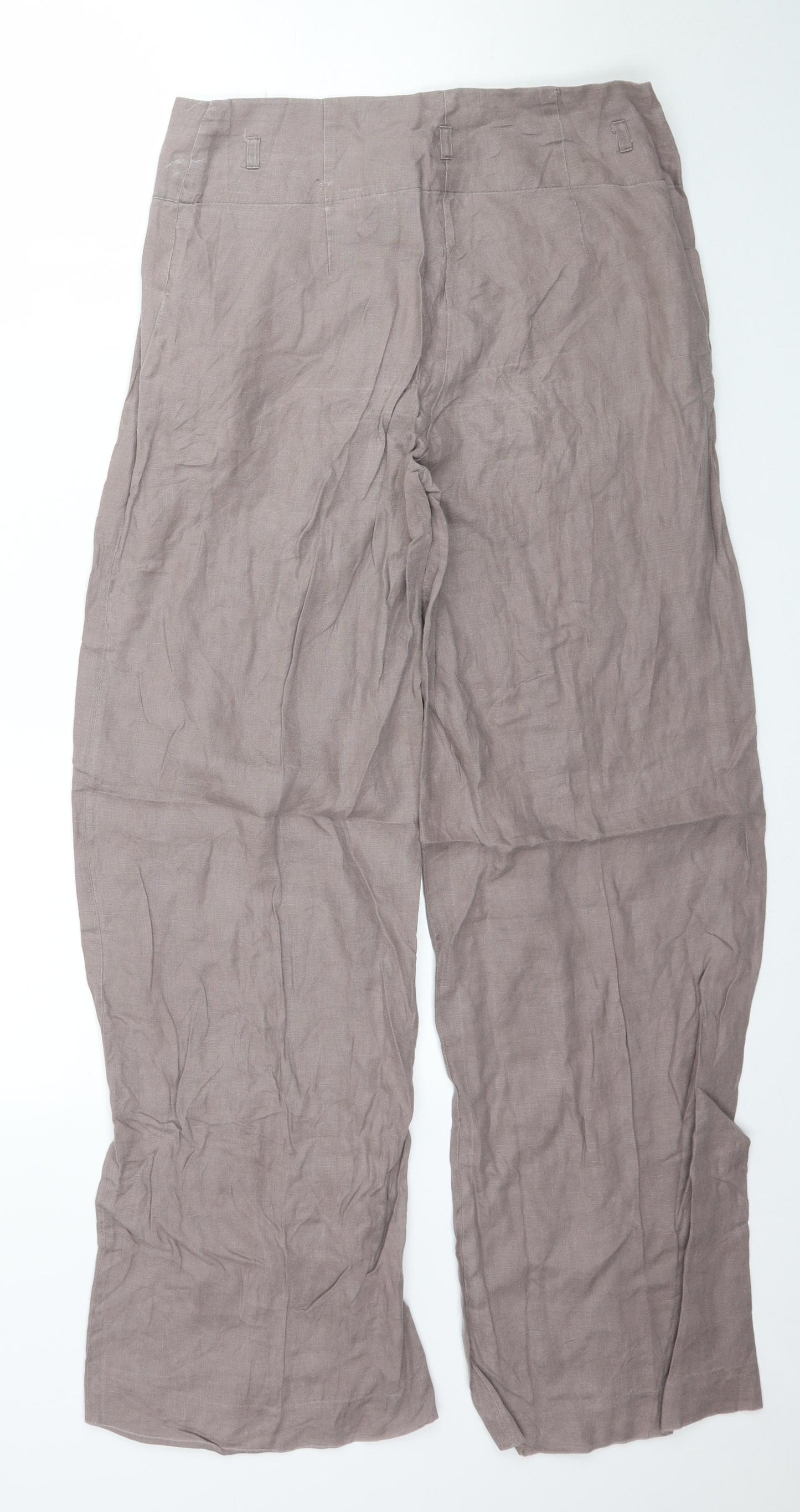 H&M Womens Grey   Trousers  Size 8 L31 in - Purple/Grey