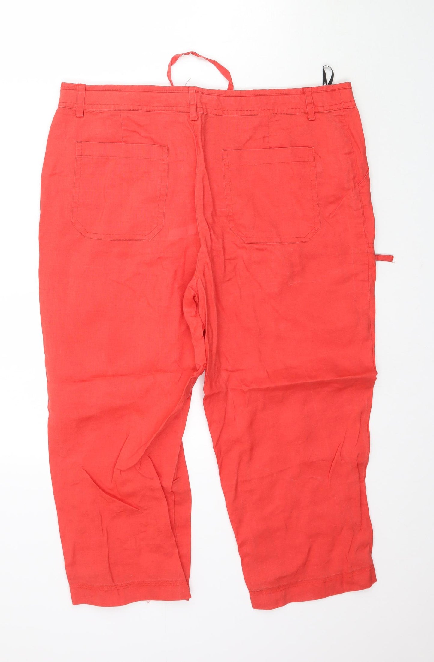 Atmosphere Womens Red   Capri Trousers Size 12 L21 in - Orange/red